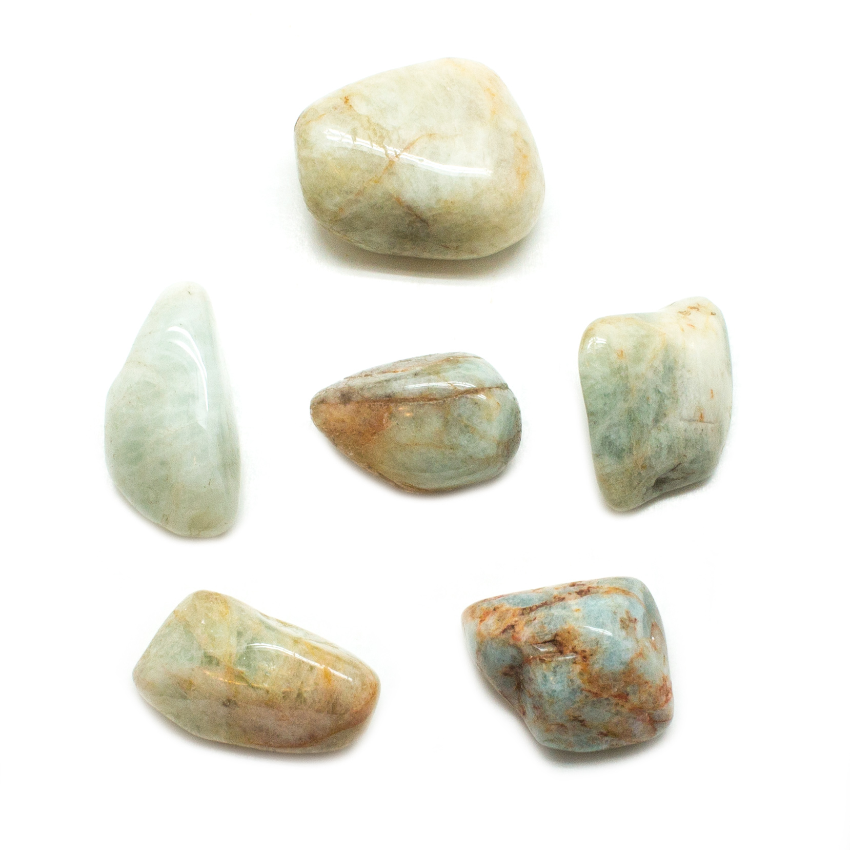 Aquamarine Tumbled Stone Set (Extra Large)-0