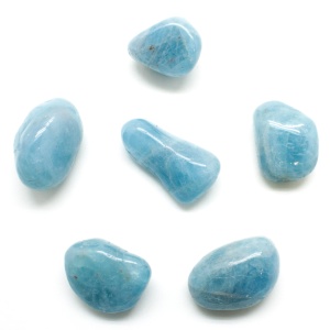 Aquamarine Tumbled Stones (Lg.)-0