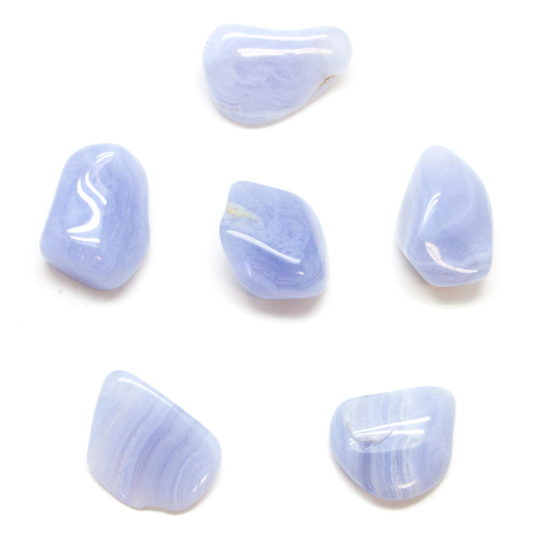 Blue Lace Agate Tumbled Stone Set (Medium)-84978