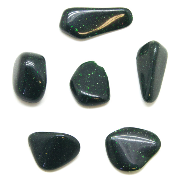 Green Goldstone Tumbled Stone Set (Small)-0