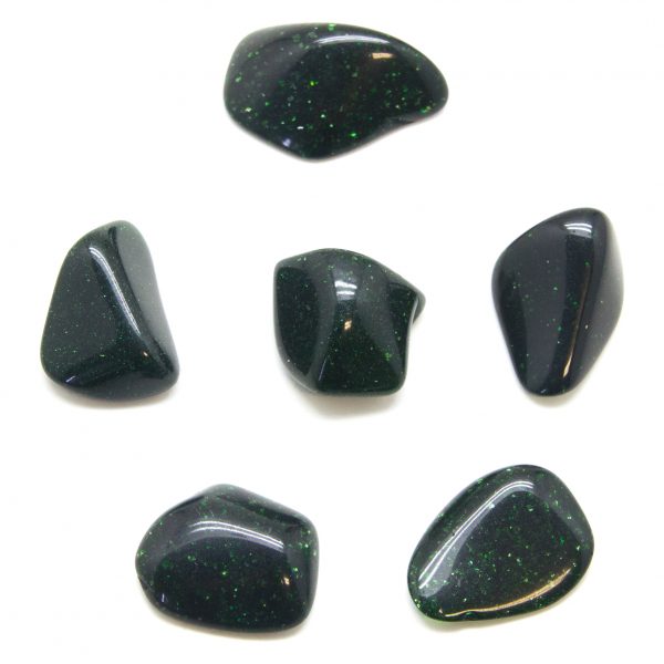 Green Goldstone Tumbled Stone Set (Medium)-85828