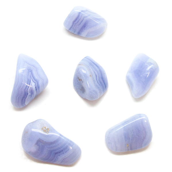 Blue Lace Agate Tumbled Stone Set (Large)-0