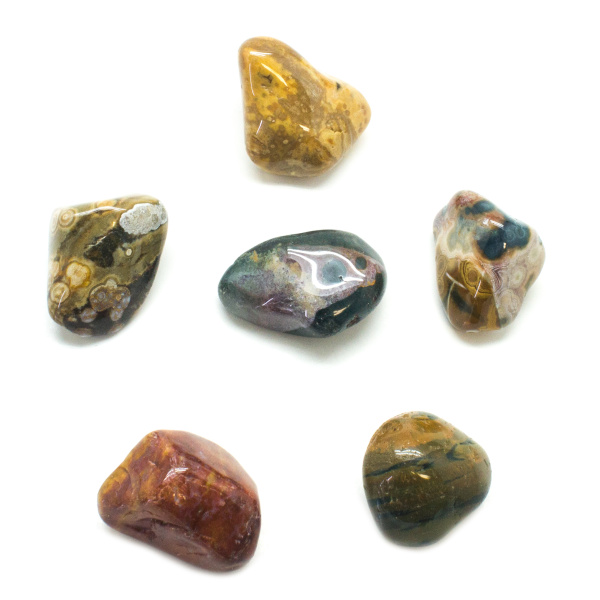 Ocean Jasper Tumbled Large Stone Set-90729