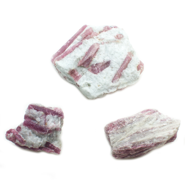 Pink Tourmaline on Matrix Set-91107