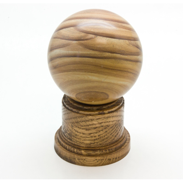 Oak Wood Sphere Stand (Med.)-78386