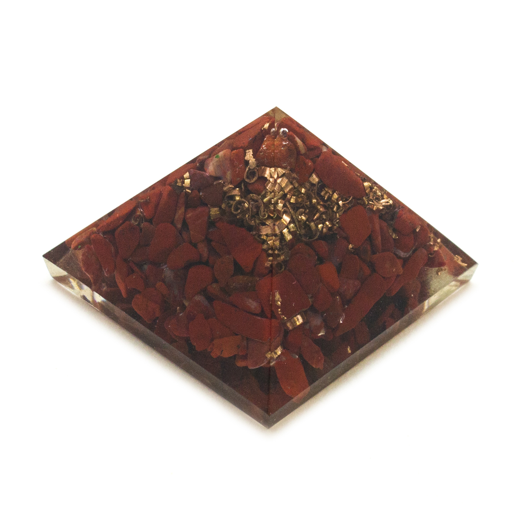Extra Large Red Jasper Stone Orgone Pyramid Protection Crystal Healing Energy 