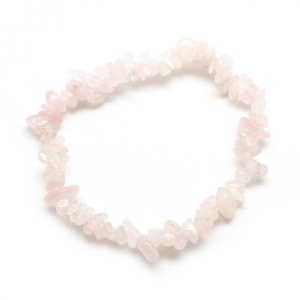 Rose Quartz Chip Bracelet-0