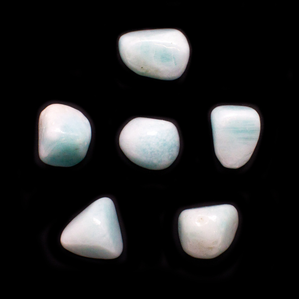 Blue Aragonite Tumbled Stone Set (Medium)-0