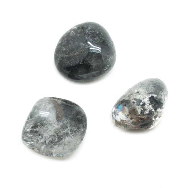 Quartz with Black Inclusions Tumbled Stone Set(Large)-136163