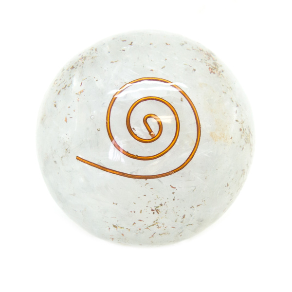 Selenite Orgonite Sphere-0