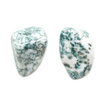 Moss Agate Aura Stone Pair (Small)-0