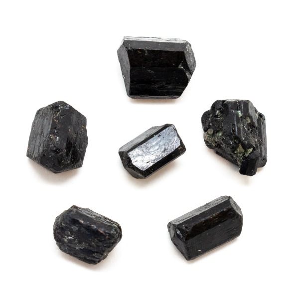 Partially Polished Black Tourmaline Crystal Set (Small)-163068