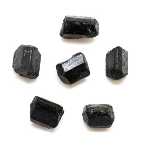 Partially Polished Black Tourmaline Crystal Set (Small)-0