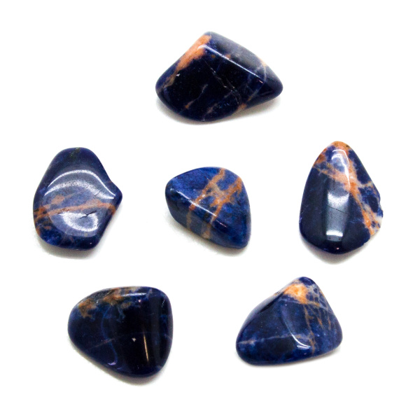 Sunset Sodalite Tumbled Stone Set (Medium)-148983