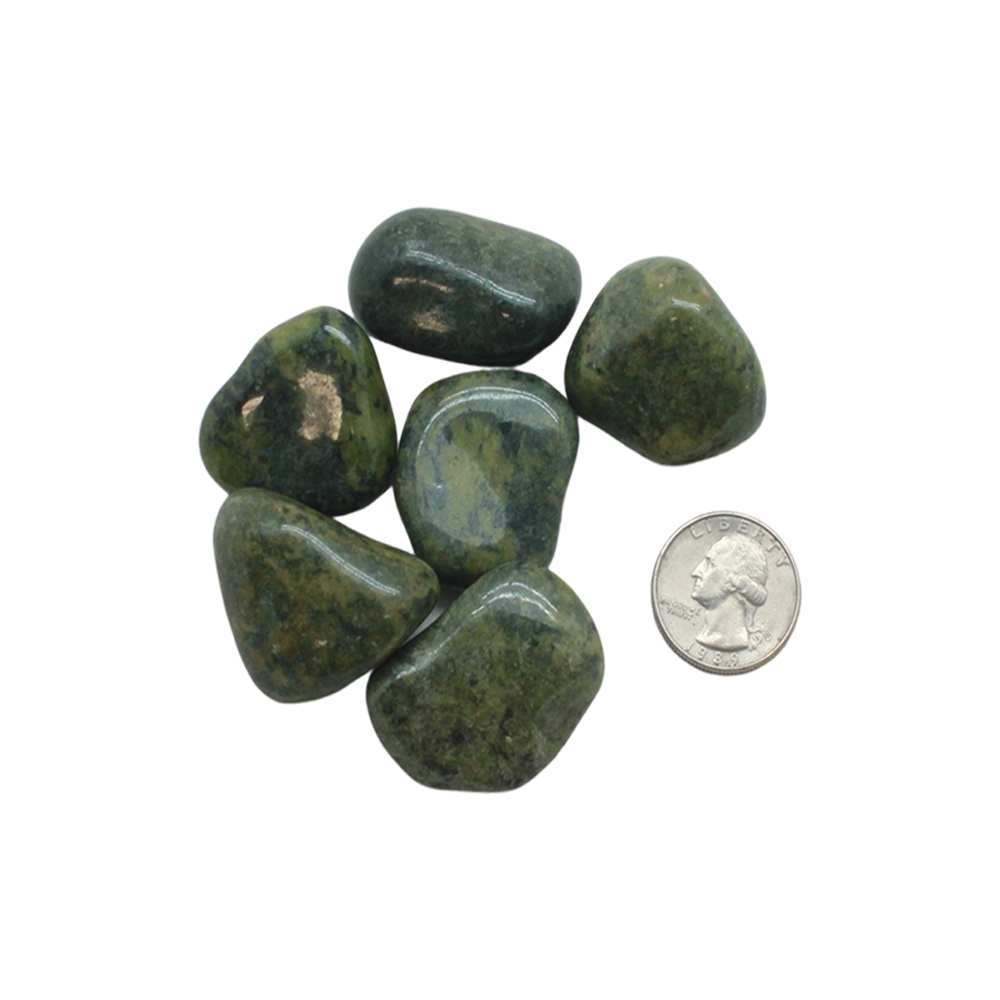 Genuine Nephrite Jade Tumbled Stones – 1-1.5 Inch Healing Crystals – Afghanistan