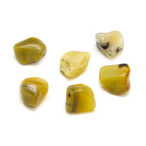 Olive Opal Tumbled Stone Set (Medium)-0