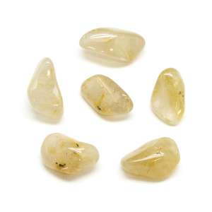 Rutilated Quartz Tumbled Stone Set (Extra Large)-0