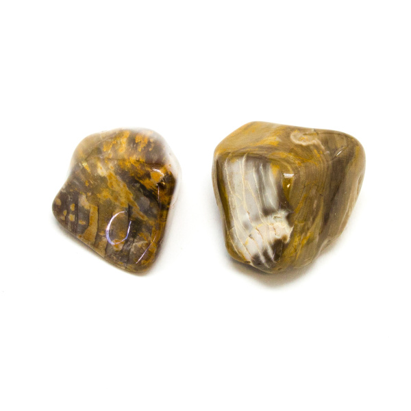 Peanut Wood Aura Stone Pair (Small)-172531