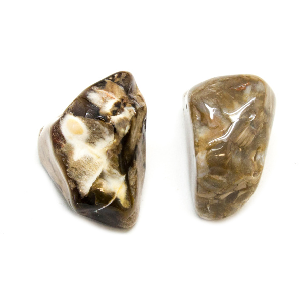 Peanut Wood Aura Stone Pair (Medium)-172537