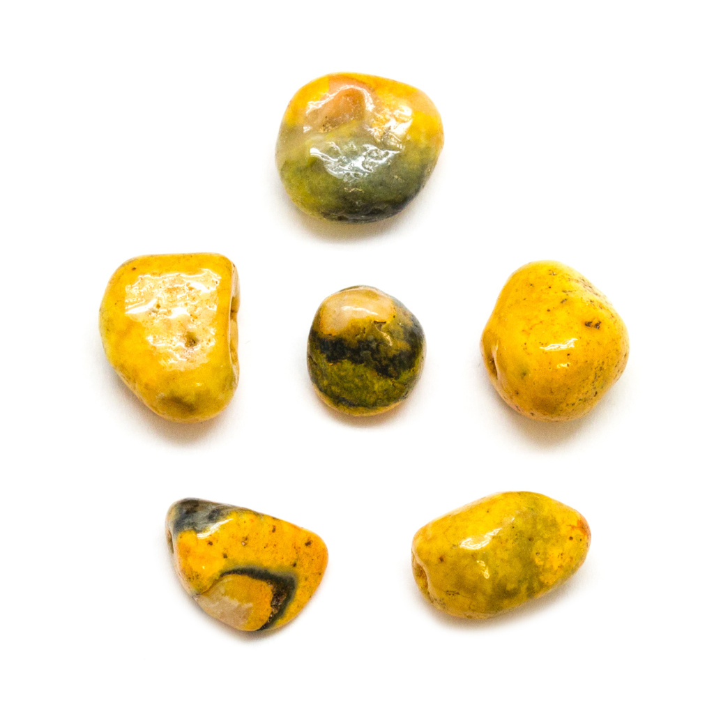 Bumble Bee Jasper Tumbled Stone Set (Medium)-172567