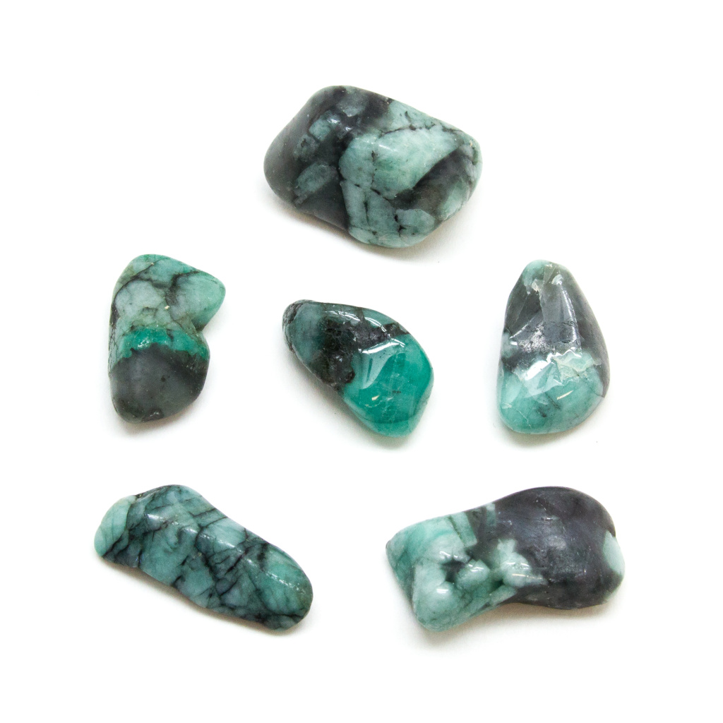 Dark Emerald Tumbled Stone Set (Extra Large)-174156