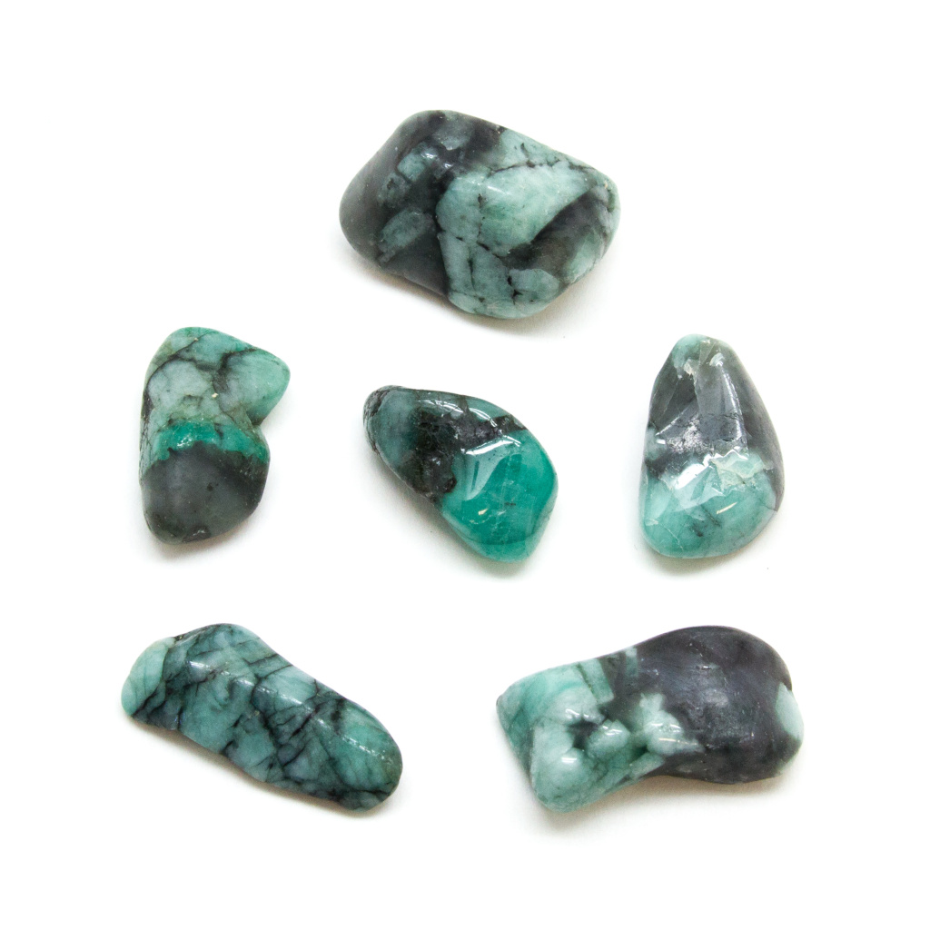 Dark Emerald Tumbled Stone Set (Extra Large)-174156 Dark Emerald Tumbled Stone Set (Extra Large)-174156