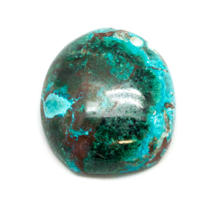 Polished Malachite and Chrysocolla Cabochon-0