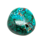 Polished Malachite and Chrysocolla Cabochon-0