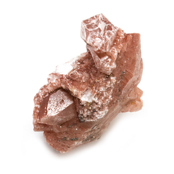 Red Hematite Quartz with Chalcopyrite Cluster-184462