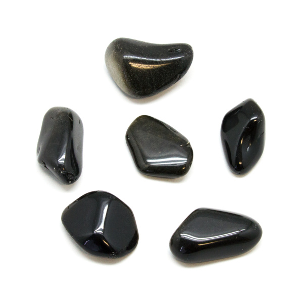 Gold Sheen Obsidian Tumbled Stone Set(Extra Large)-0