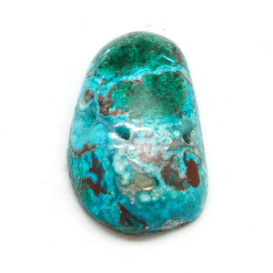 Polished Malachite and Chrysocolla Cabochon-0