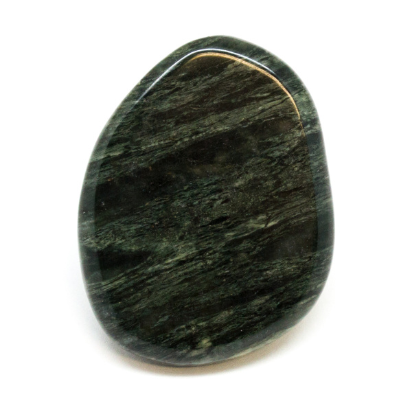 Green Hair Jasper Flat Palm Stone-0