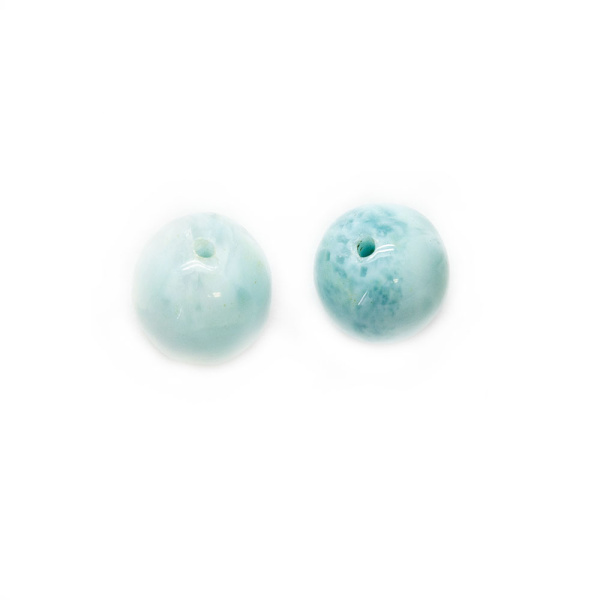 Larimar Bead Pair 10 - 11 mm-188425