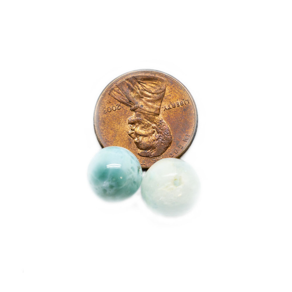 Larimar Bead Pair 10 - 11 mm-188427