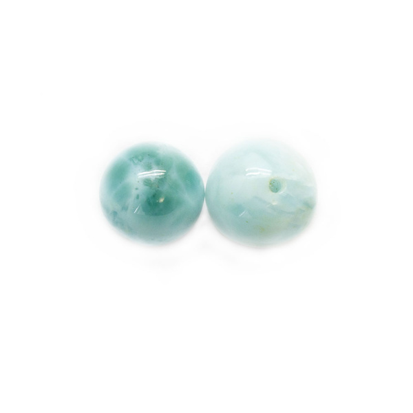 Larimar Bead Pair 10 - 11 mm-0