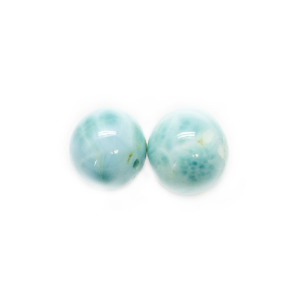 Larimar Bead Pair 11 - 12 mm-188430