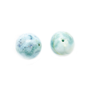 Larimar Bead Pair 12 - 13 mm-0