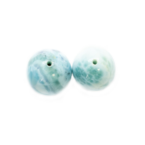 Larimar Bead Pair 12 - 13 mm-188433