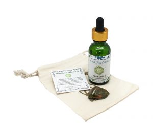 Heart Chakra Massage Oil with Unakite Crystal-0