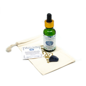 Third Eye Chakra Massage Oil with Sodalite Crystal-0