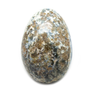 Blue Calcite in Granite Egg-0