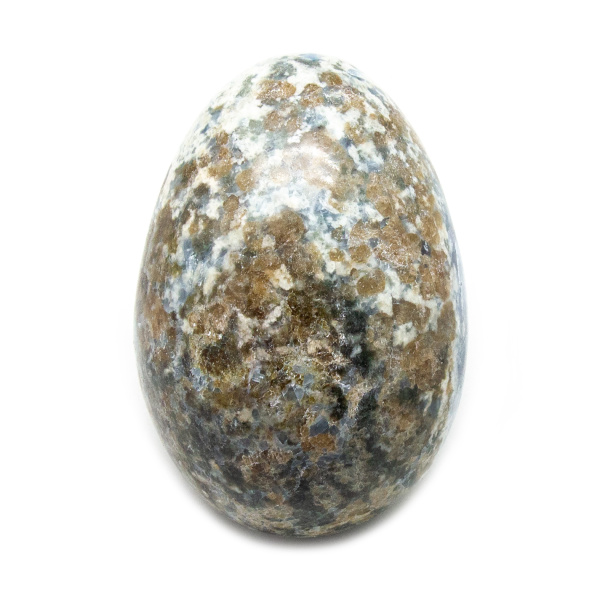 Blue Calcite in Granite Egg-0