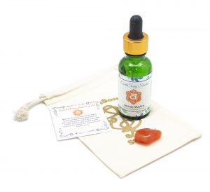 Sacral Chakra Massage Oil with Carnelian Crystal-0