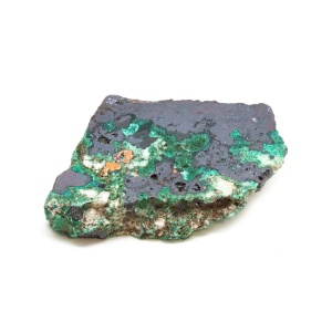 Polished Cuprite with Native Copper and Malachite Crystal-0