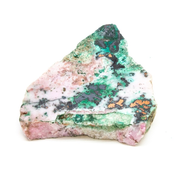 Polished Cuprite with Native Copper and Malachite Crystal-0