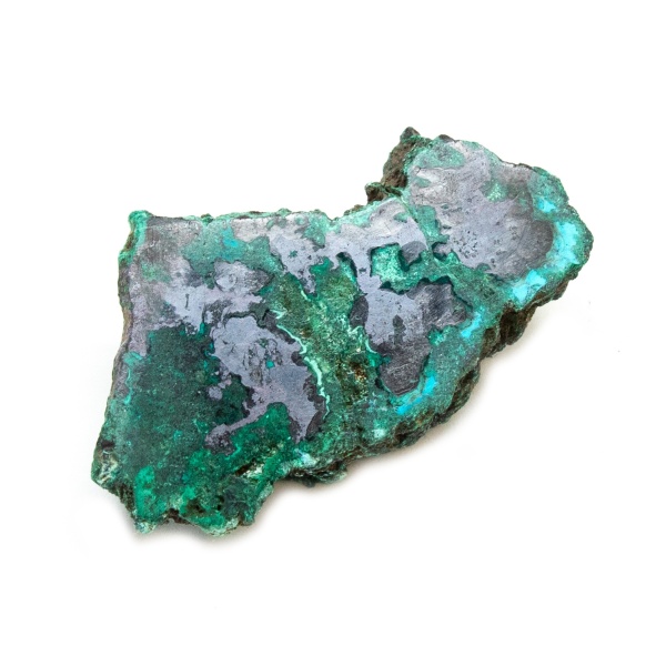 Polished Cuprite with Malachite Crystal-197681