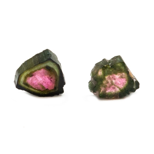 Watermelon Tourmaline Slice Pair-0