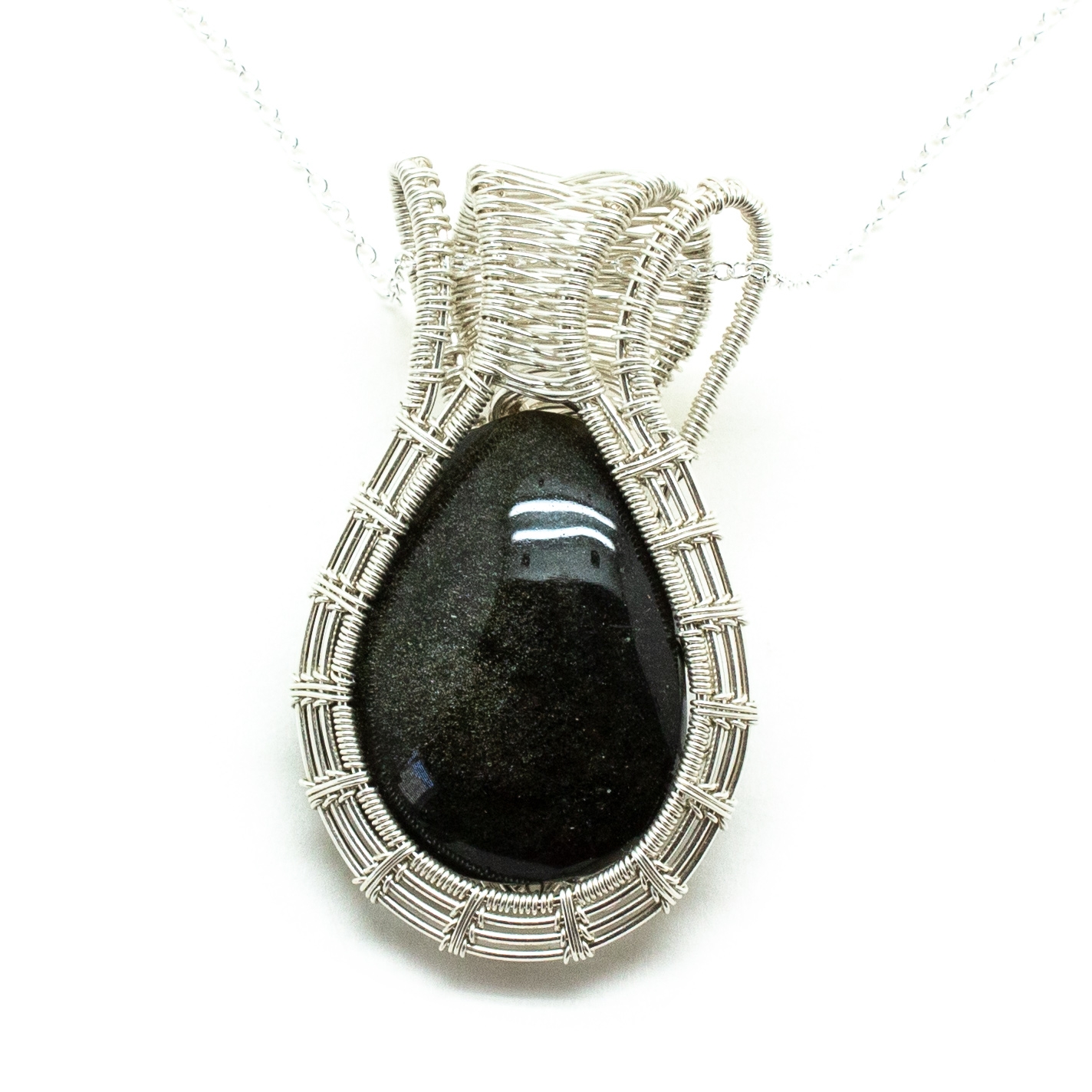 Gold Sheen Obsidian Pendant - Crystal 
