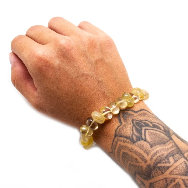 Rutilated and Clear Quartz Bracelet-206226