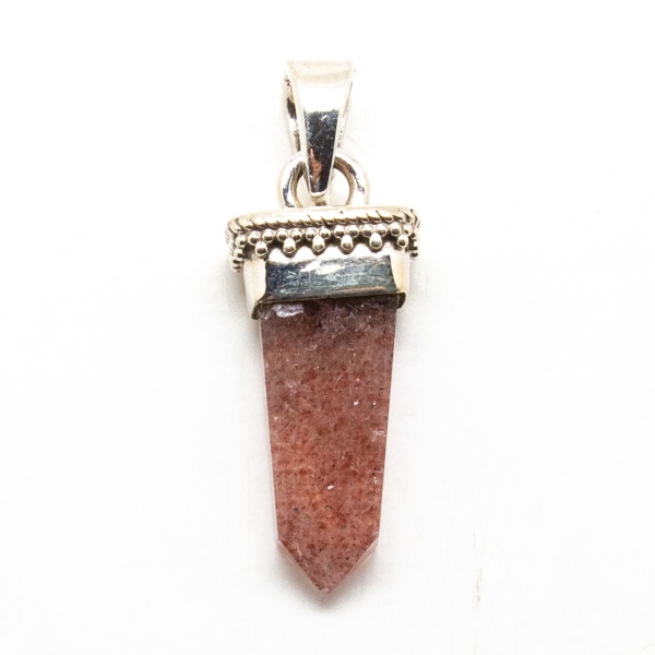 S.S. Red Hummingbird Quartz Tabular Pendant-207651